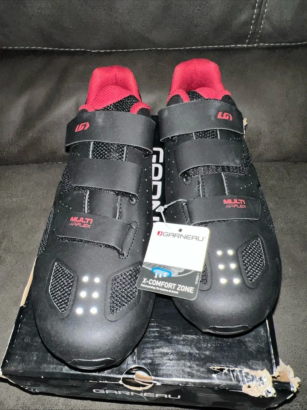 Garneau Multi Air Flex II Mens Cycling Shoes - Black/Red